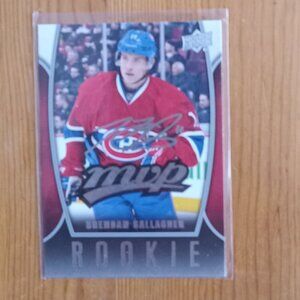 Upper Deck MVP 2013-14 Brendan Gallagher Rookie Autograph card #68